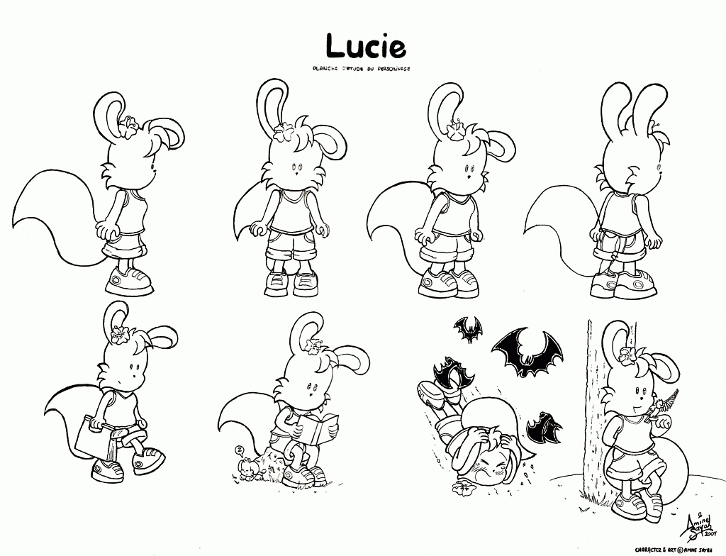 Model sheet de Lucie